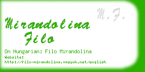 mirandolina filo business card